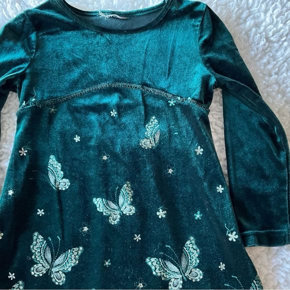 Beautiful y2k velour girls dress butterfly’s - Picture 2 of 2